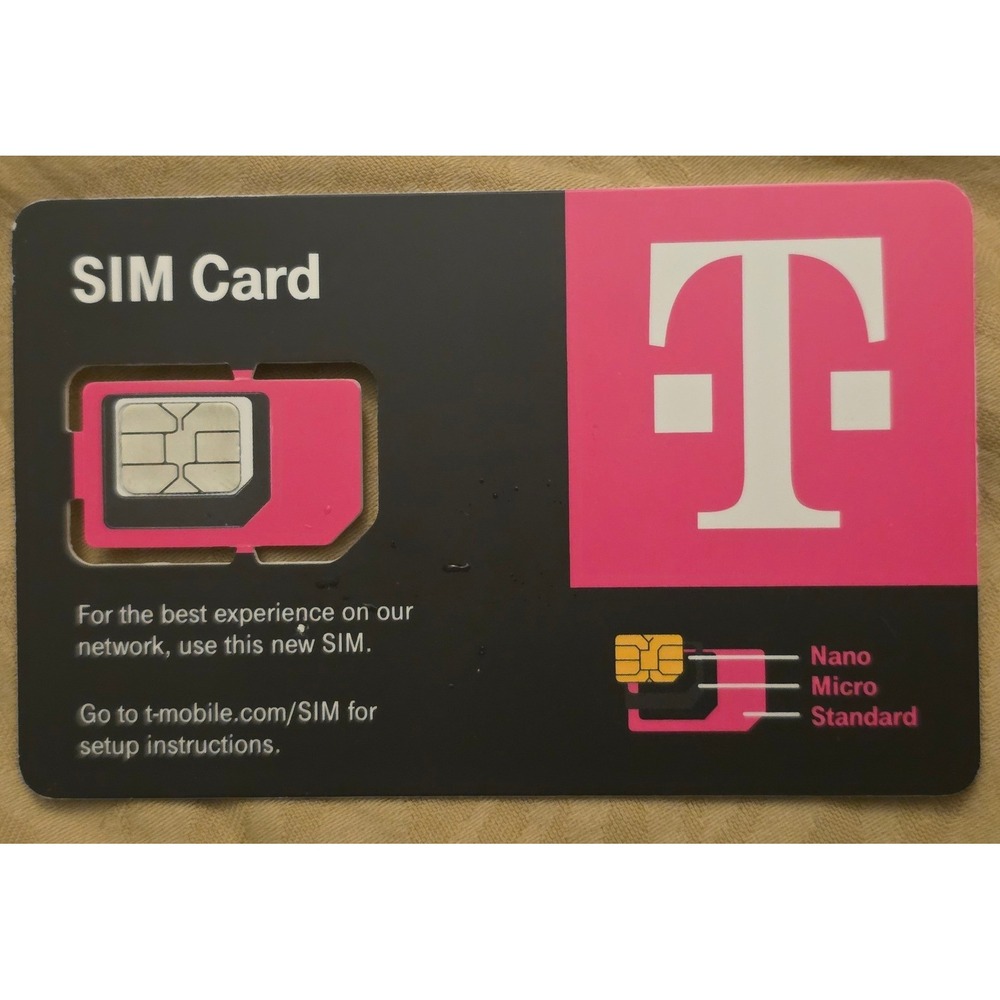 T-Mobile 3-in-1 SIM Card Starter Kit Nano Micro Standard Sizes Prepaid Postpaid
